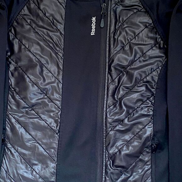 Reebok Women’s Large Black  Zip Athletic Jacket Quilted - Activewear - Picture 2 of 6